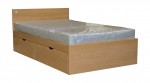 Oak bed Raina with  loudry boxes